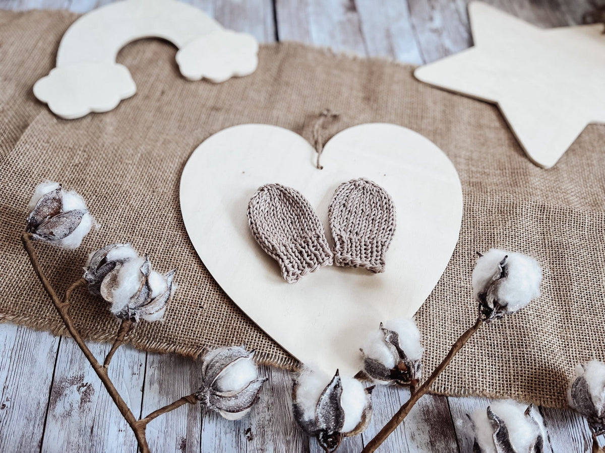 Organic cotton newborn mittens