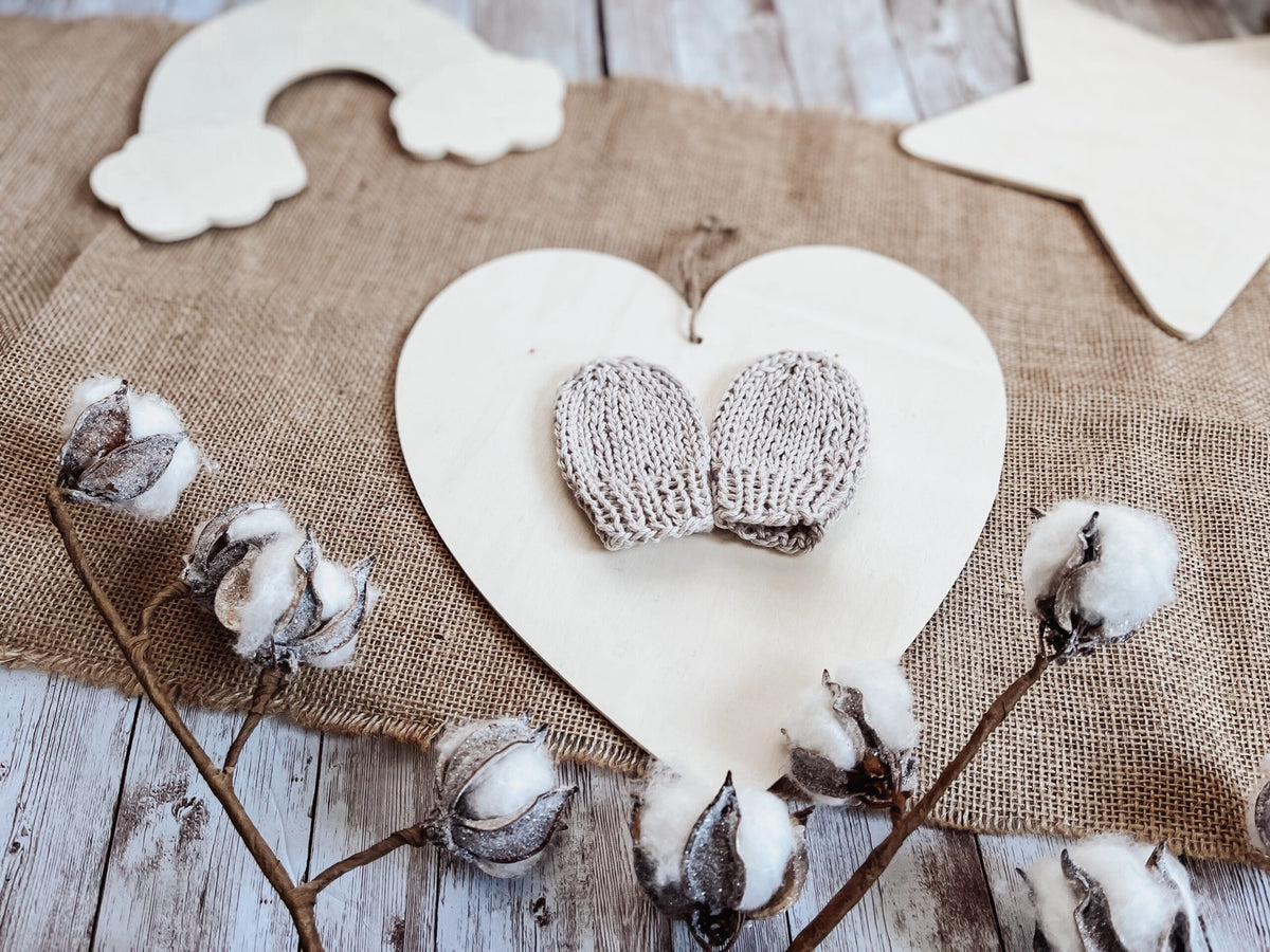Organic cotton newborn mittens