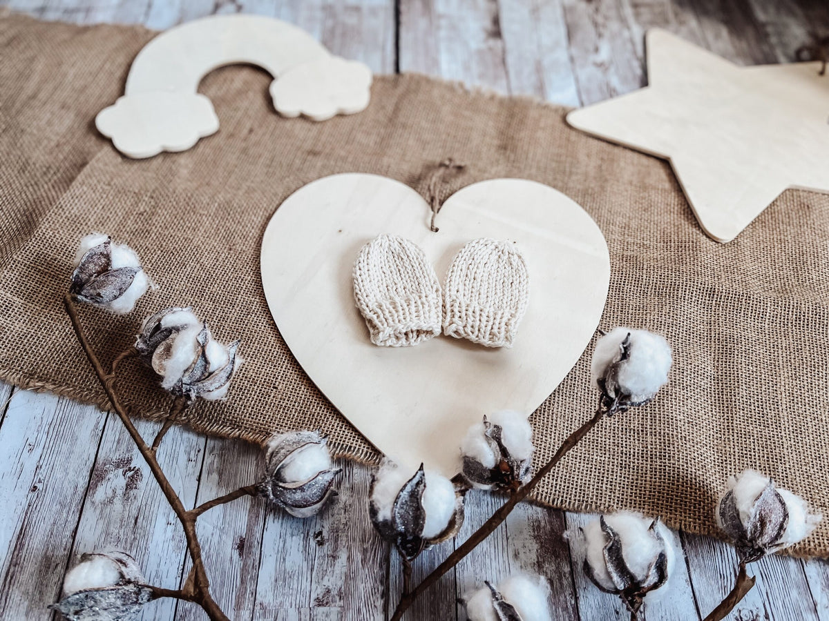 Organic cotton newborn mittens