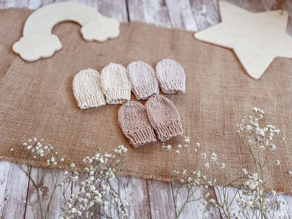 Organic cotton newborn mittens