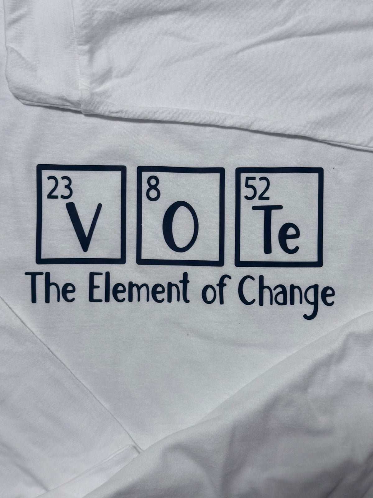 VOTE The Element of Change in Periodic Table form, long-sleeve t-shirt, Unisex L,