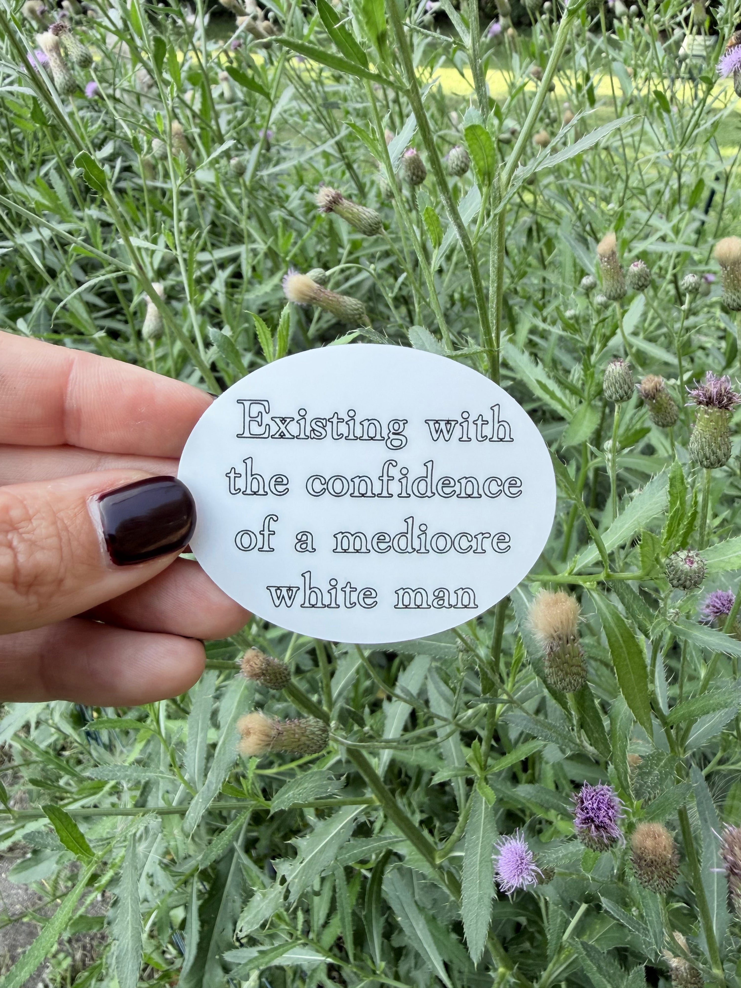 Mediocre White Man Sticker