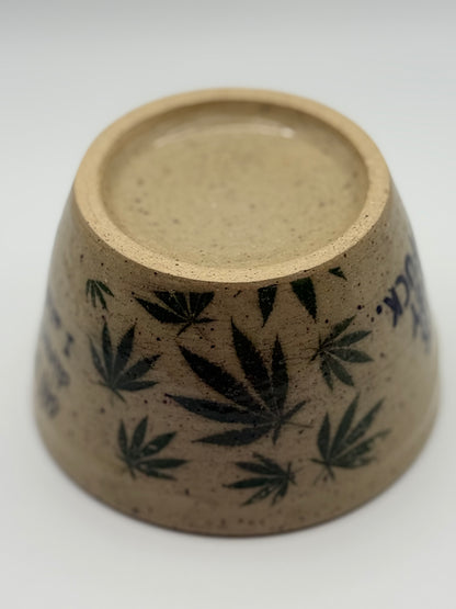 "Stress is caused by giving a fuck" Pottery Bowl