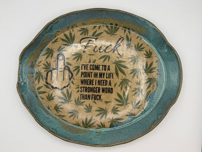 FUCK Tray stoneware