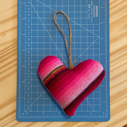 Aguayo Heart Ornaments - pink