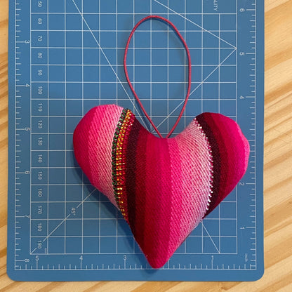 Aguayo Heart Ornaments - pink