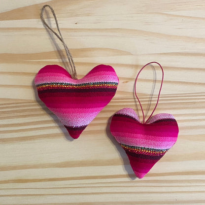 Aguayo Heart Ornaments - pink