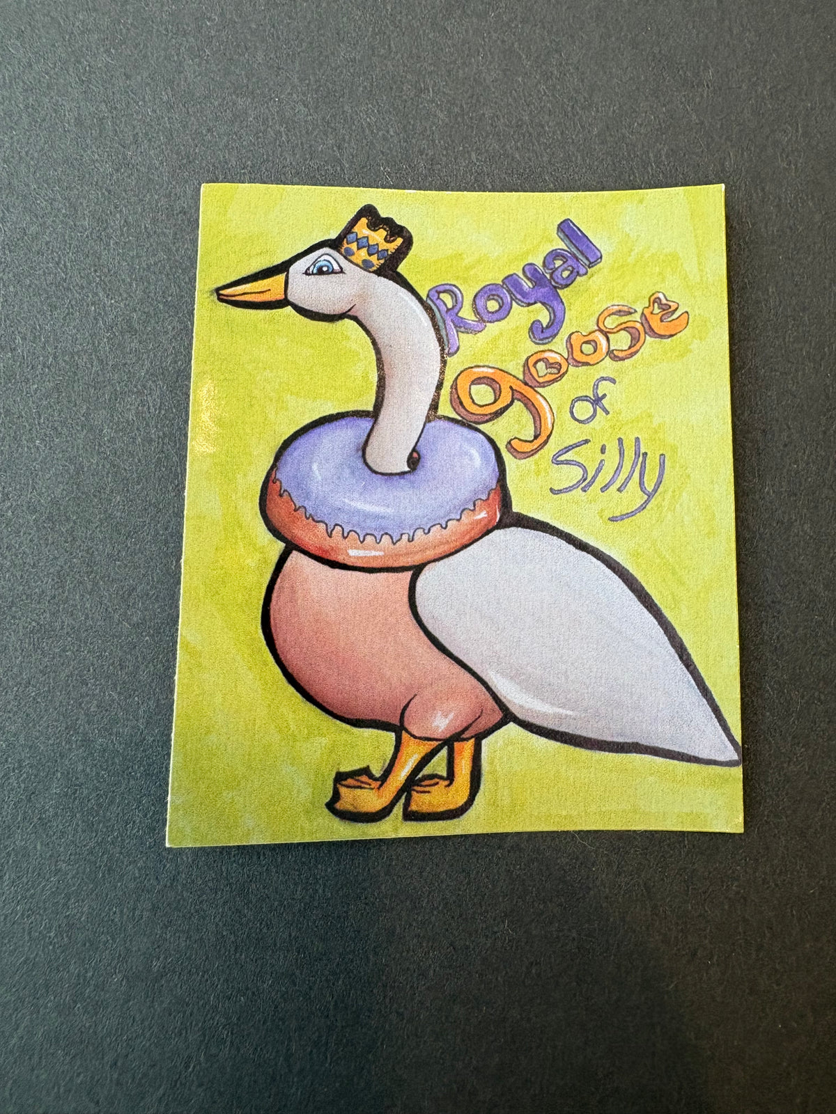 Royal Goose of Silly Glossy Sticker