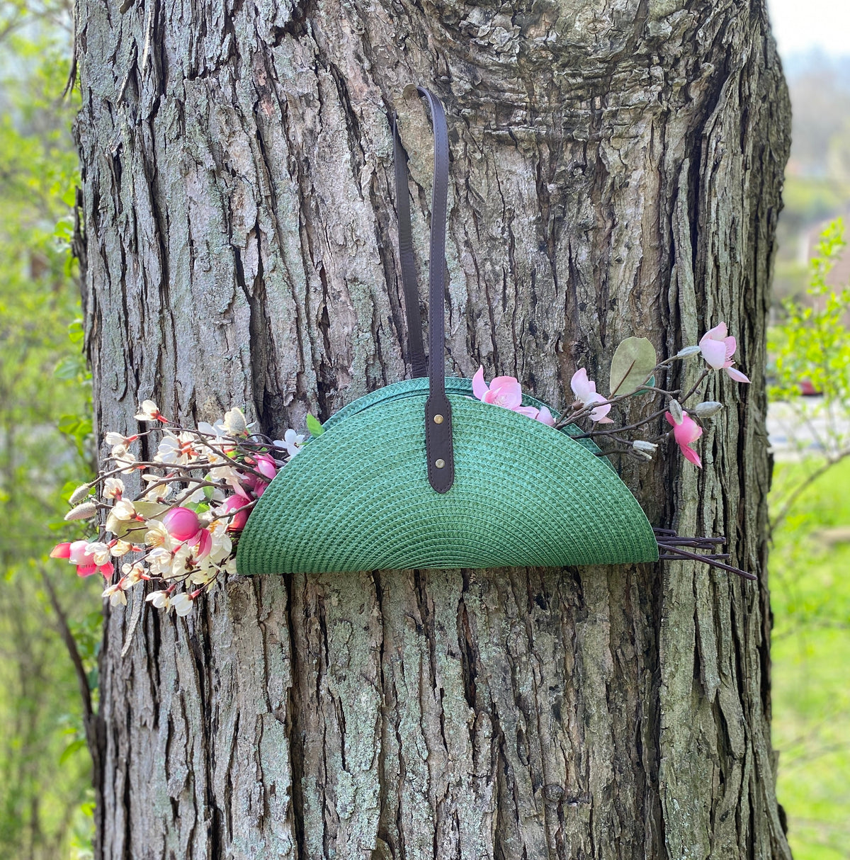 Lightweight Garden Trug Flower Harvest Basket Green - Gardening or Weddings