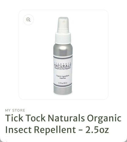Tick Tock Naturals Organic Mosquito &amp;amp; Tick Repellent 2.5 oz