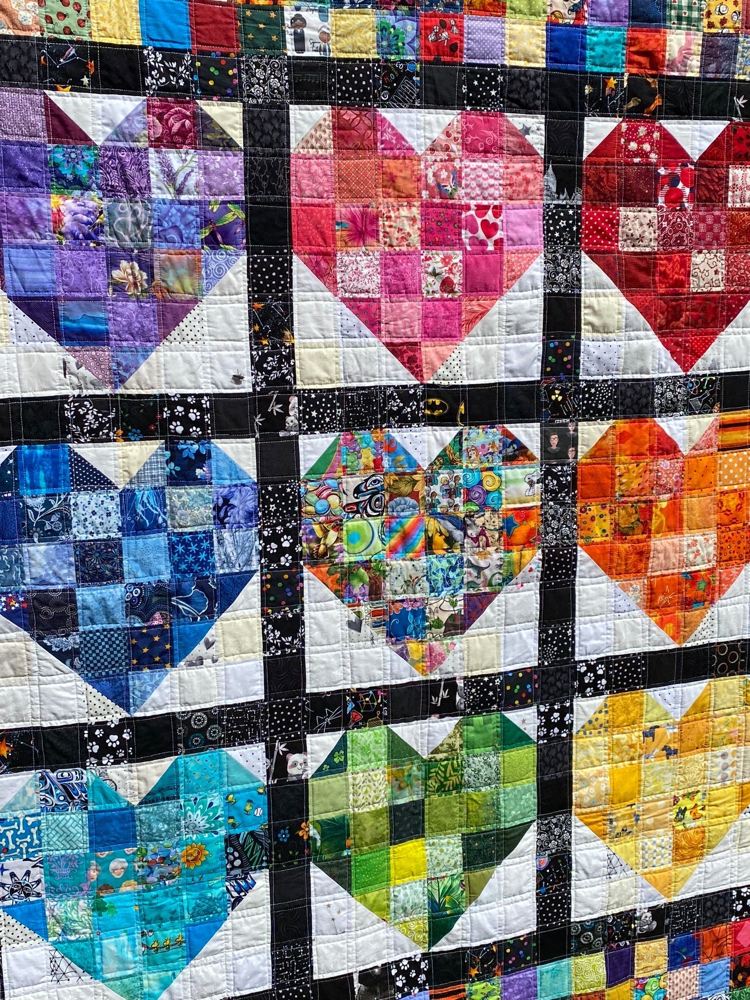 Scrappy Heart Lap Quilt