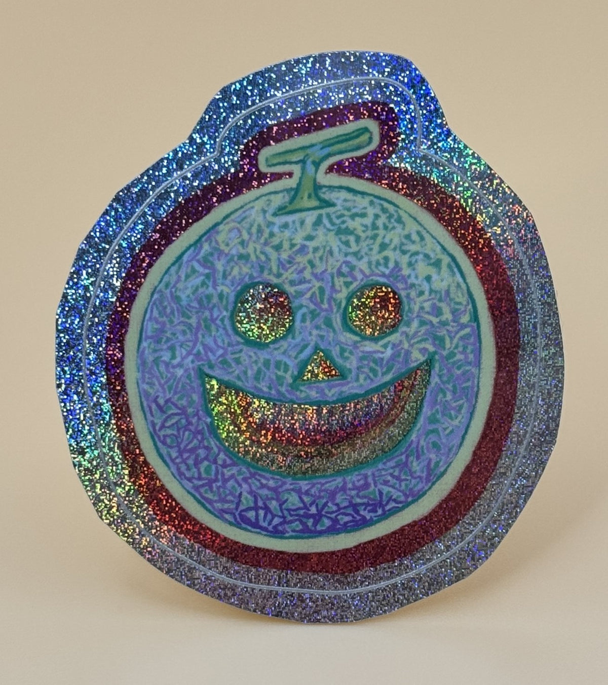 Manic Melon Jack-o-Lantern Sticker