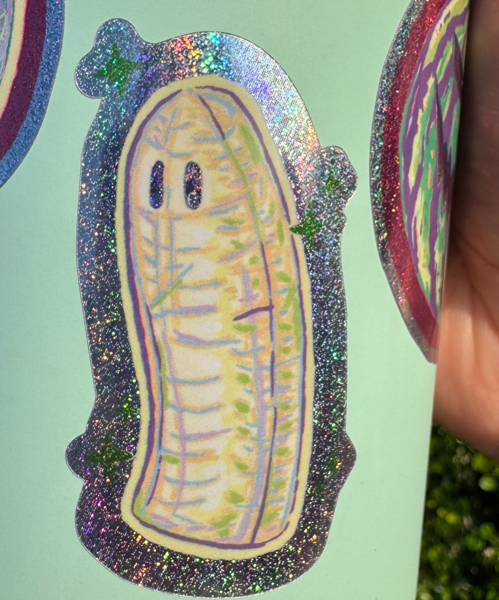 Banana Ghost Sticker