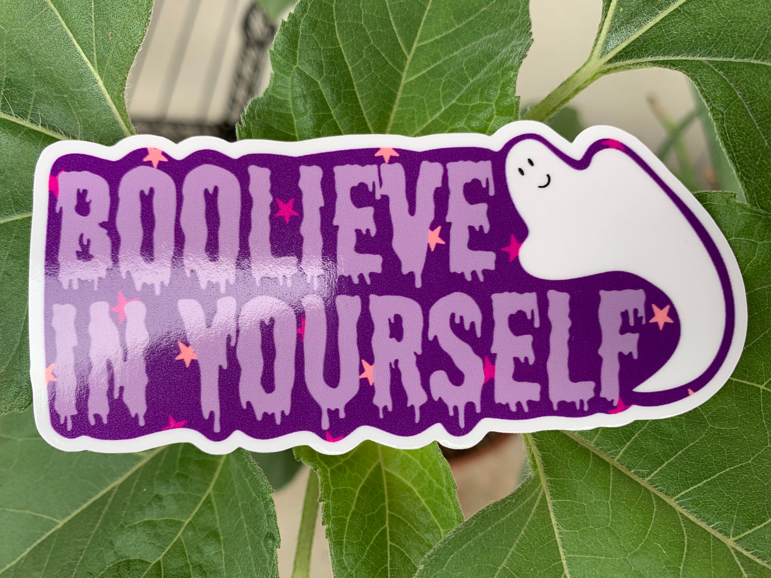 Boolieve In Yourself waterproof vinyl sticker