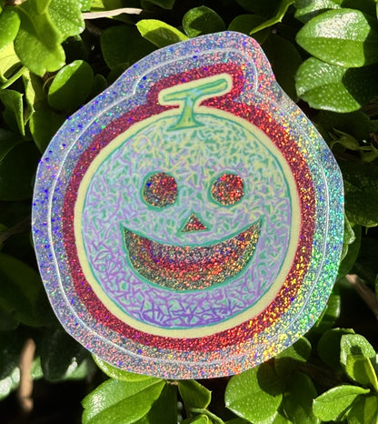 Manic Melon Jack-o-Lantern Sticker