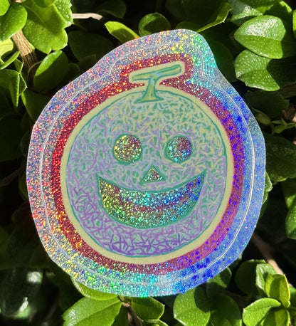 Manic Melon Jack-o-Lantern Sticker