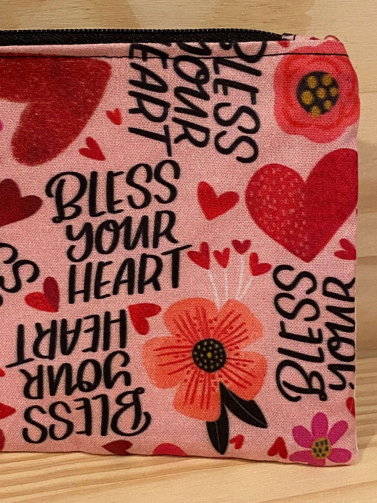 Bless Your Heart Pencil Pouch -  Standing