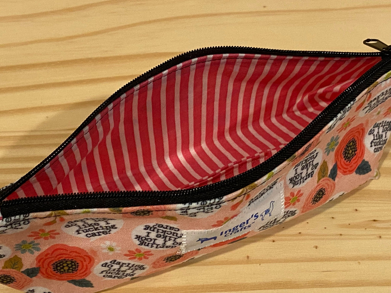 Do I look like I F*ing care Pencil Pouch -  Standing