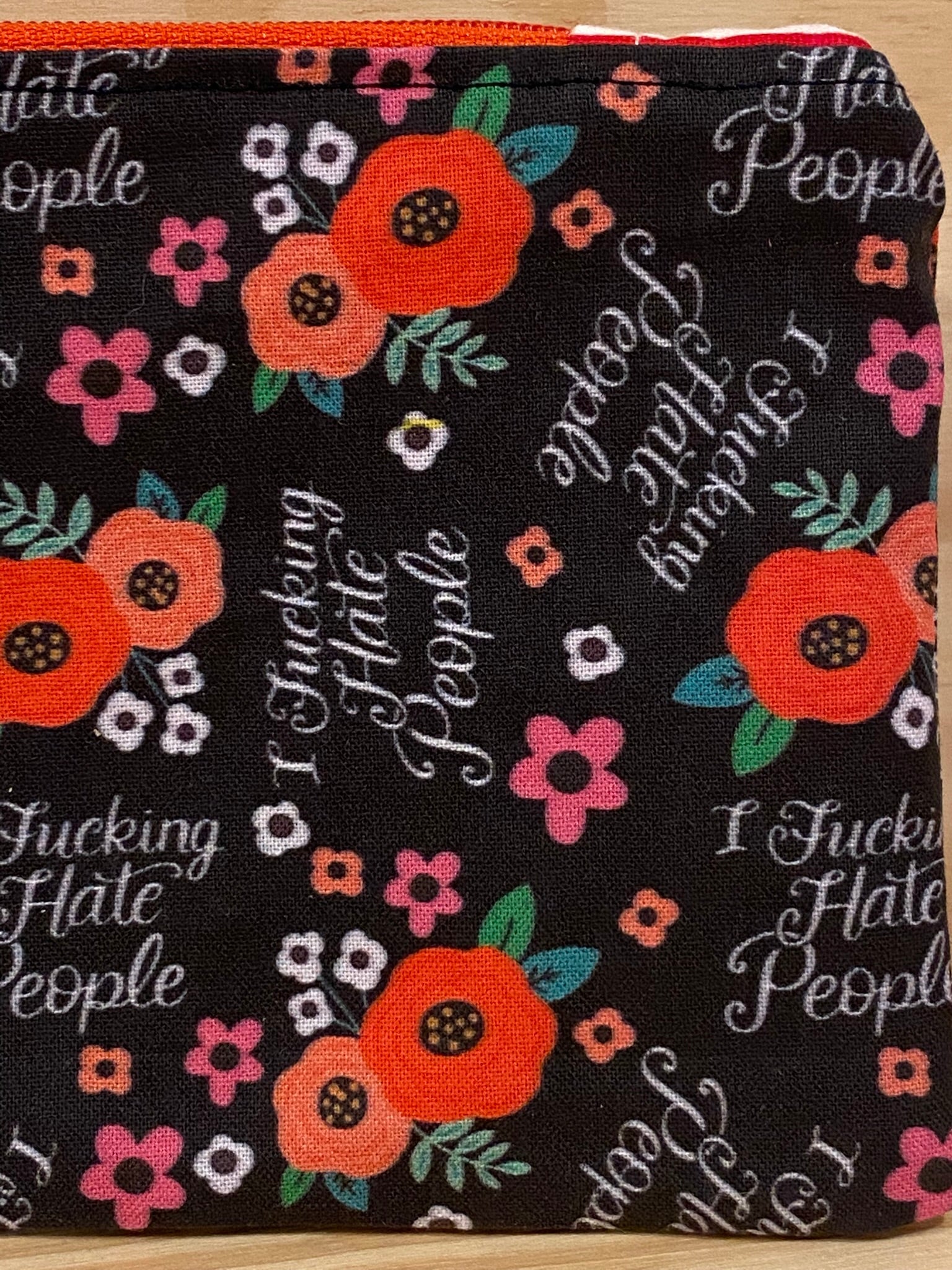 I F*ing Hate People Pencil Pouch - Flat