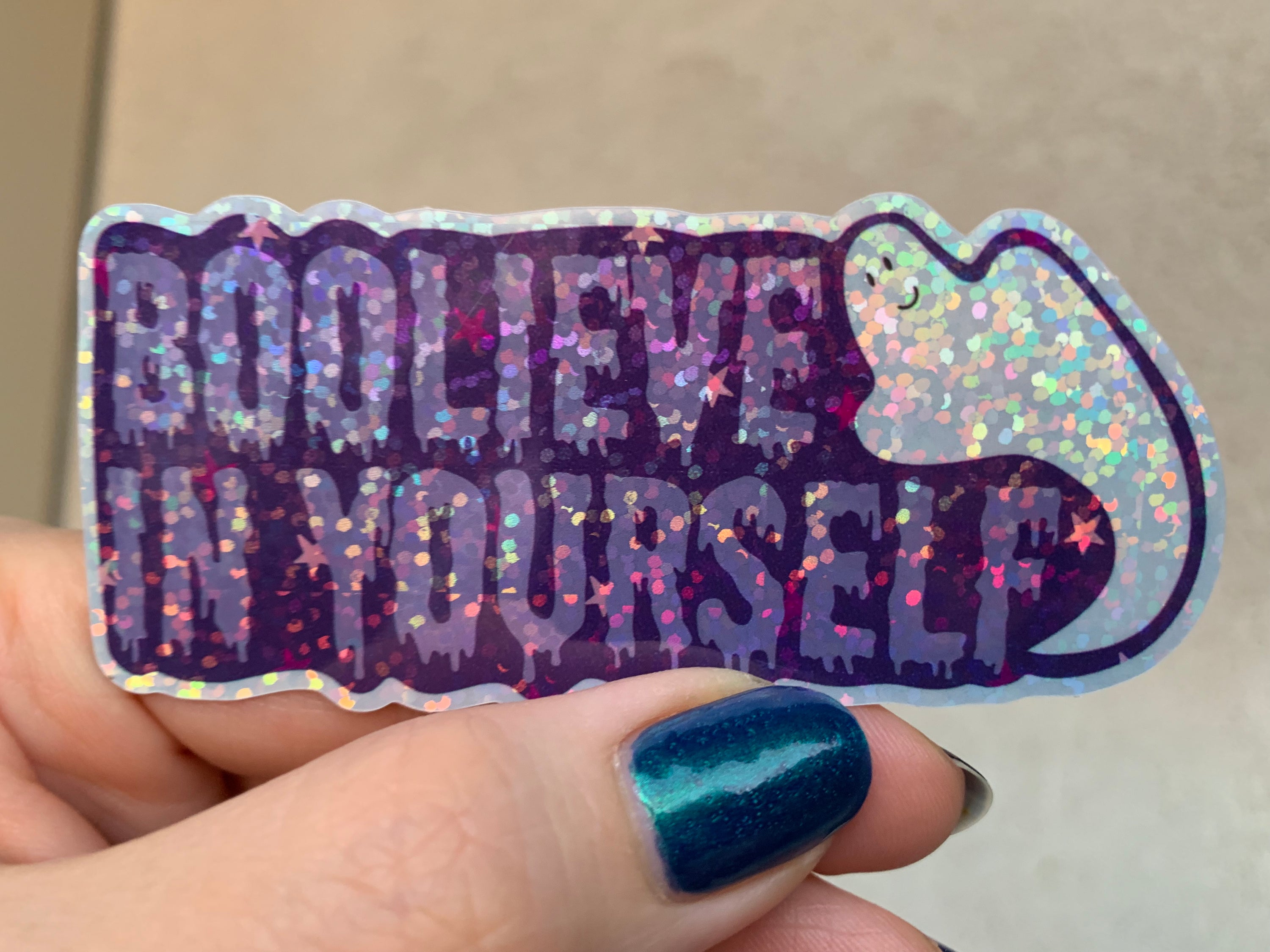 Boolieve In Yourself waterproof vinyl sticker
