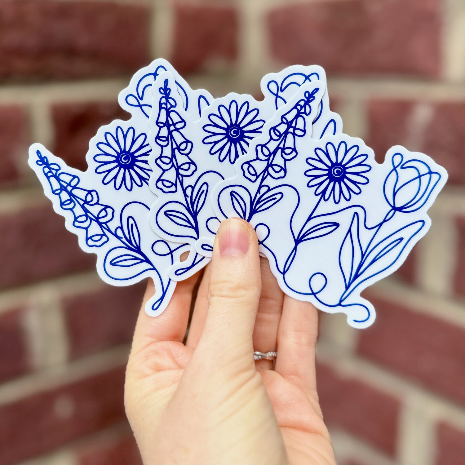 Foxglove Daisy Tulip 3" Glossy Sticker | Indoor Outdoor Decal, Subtle FDT Flowers