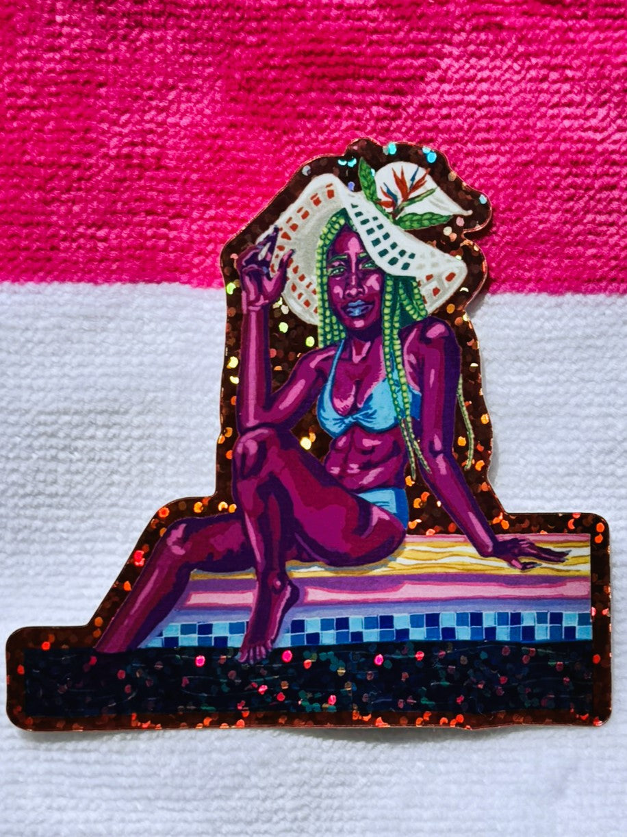 Pool Witch Marcia Sticker