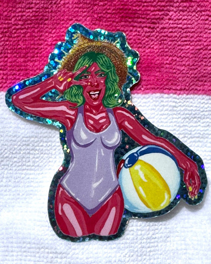Pool Witch Guava Sticker