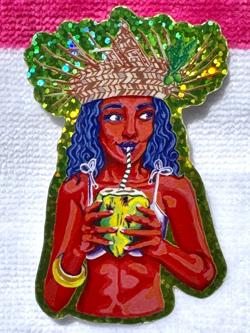 Pool Witch Coral Sticker
