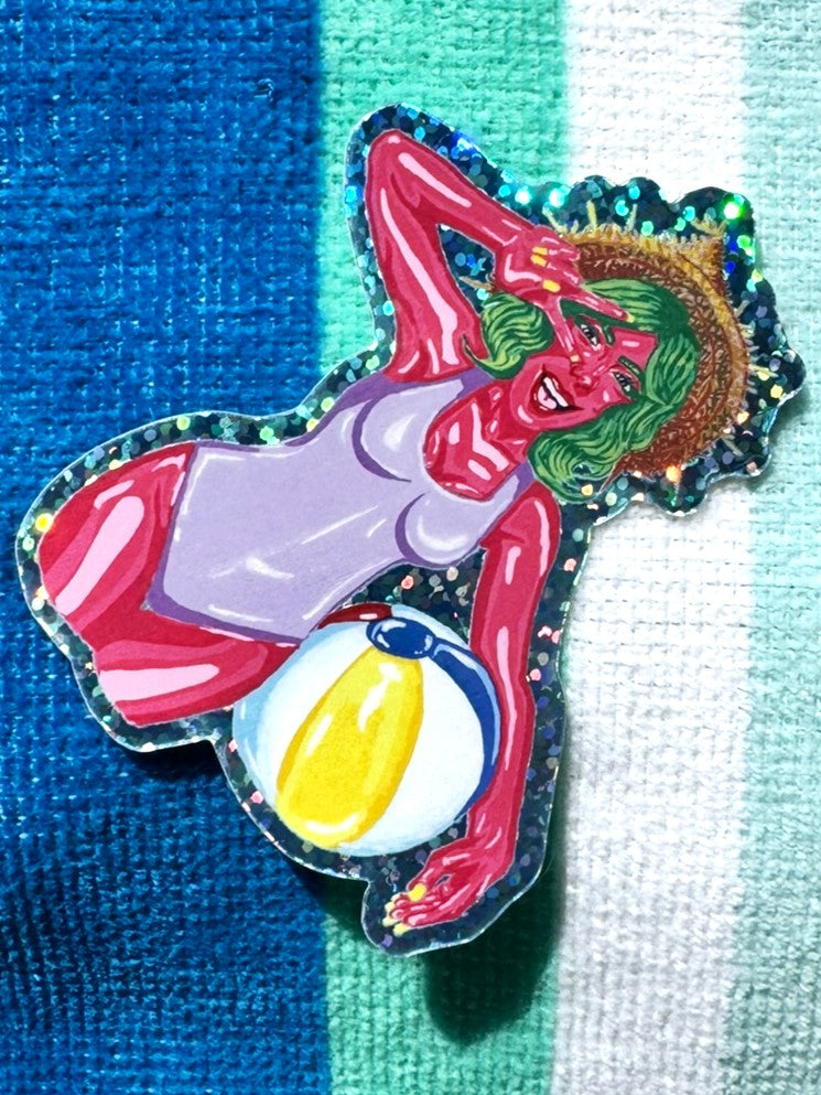 Pool Witch Guava Sticker