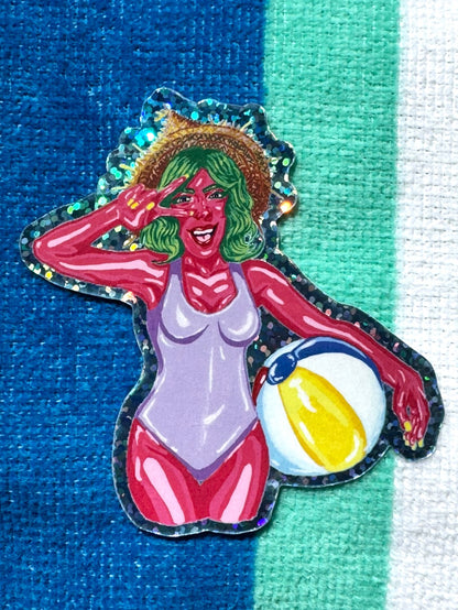 Pool Witch Guava Sticker