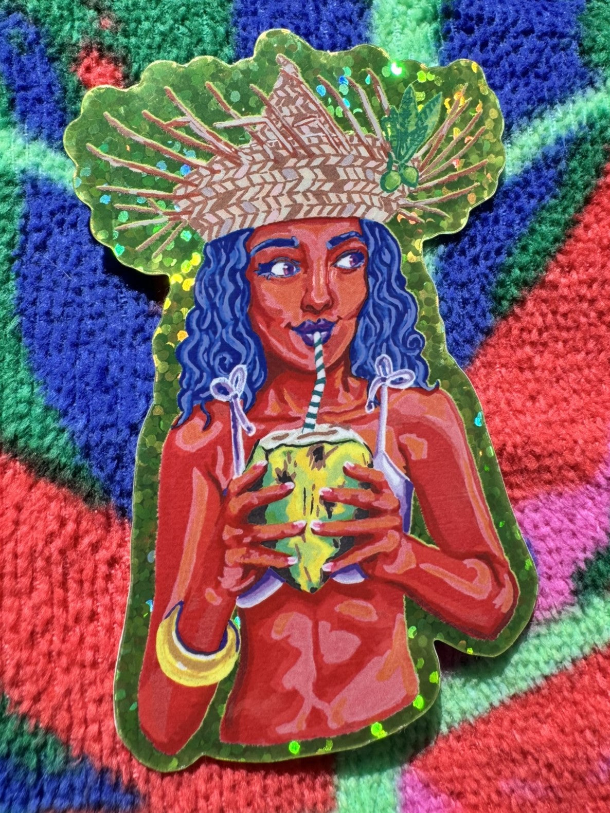 Pool Witch Coral Sticker