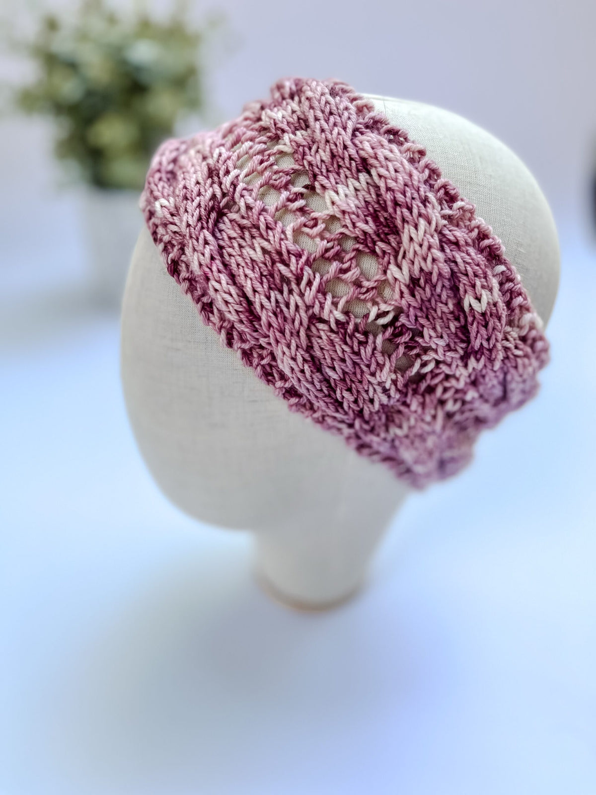 Hand-dyed merino adjustable ear warmers