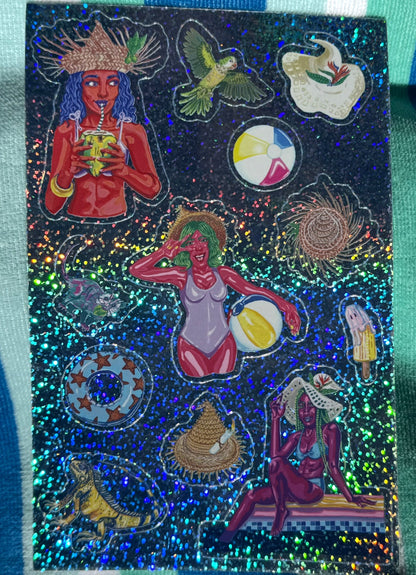 Coven Pool Day Sticker Sheet