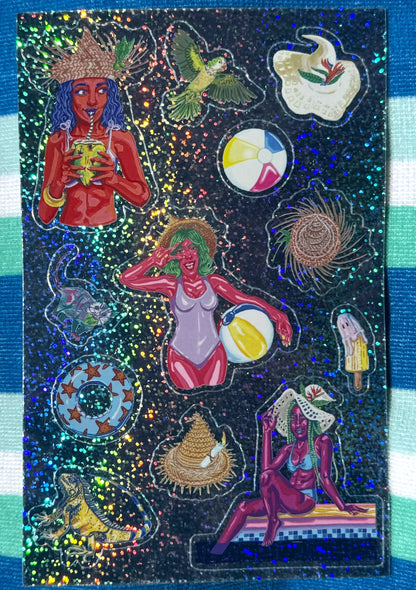 Coven Pool Day Sticker Sheet