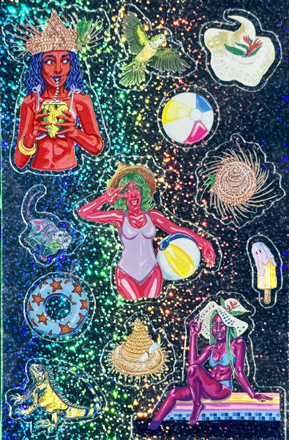 Coven Pool Day Sticker Sheet