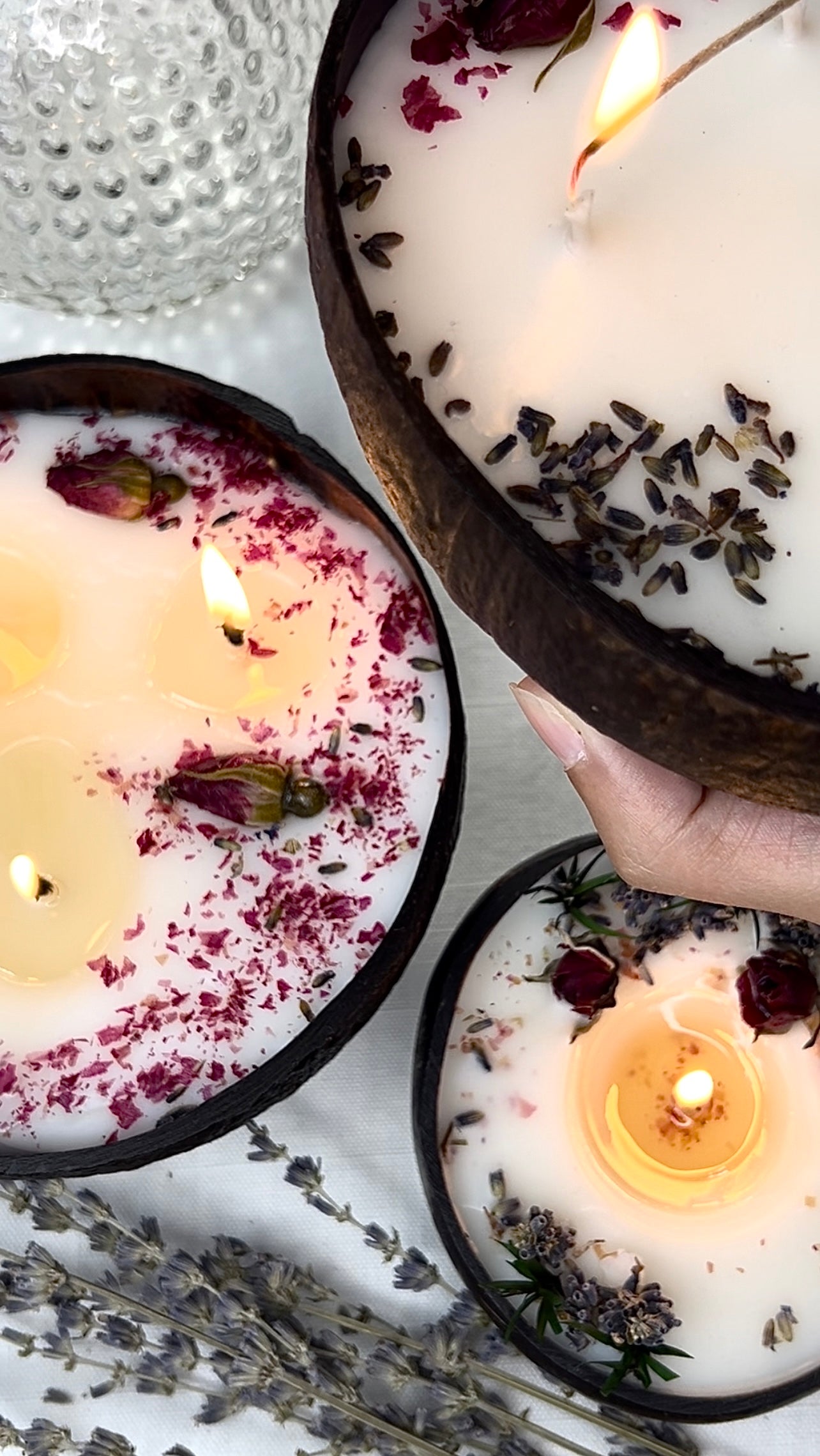 Lavender &amp; Rosemary Coconut Shell | MADE TO ORDER