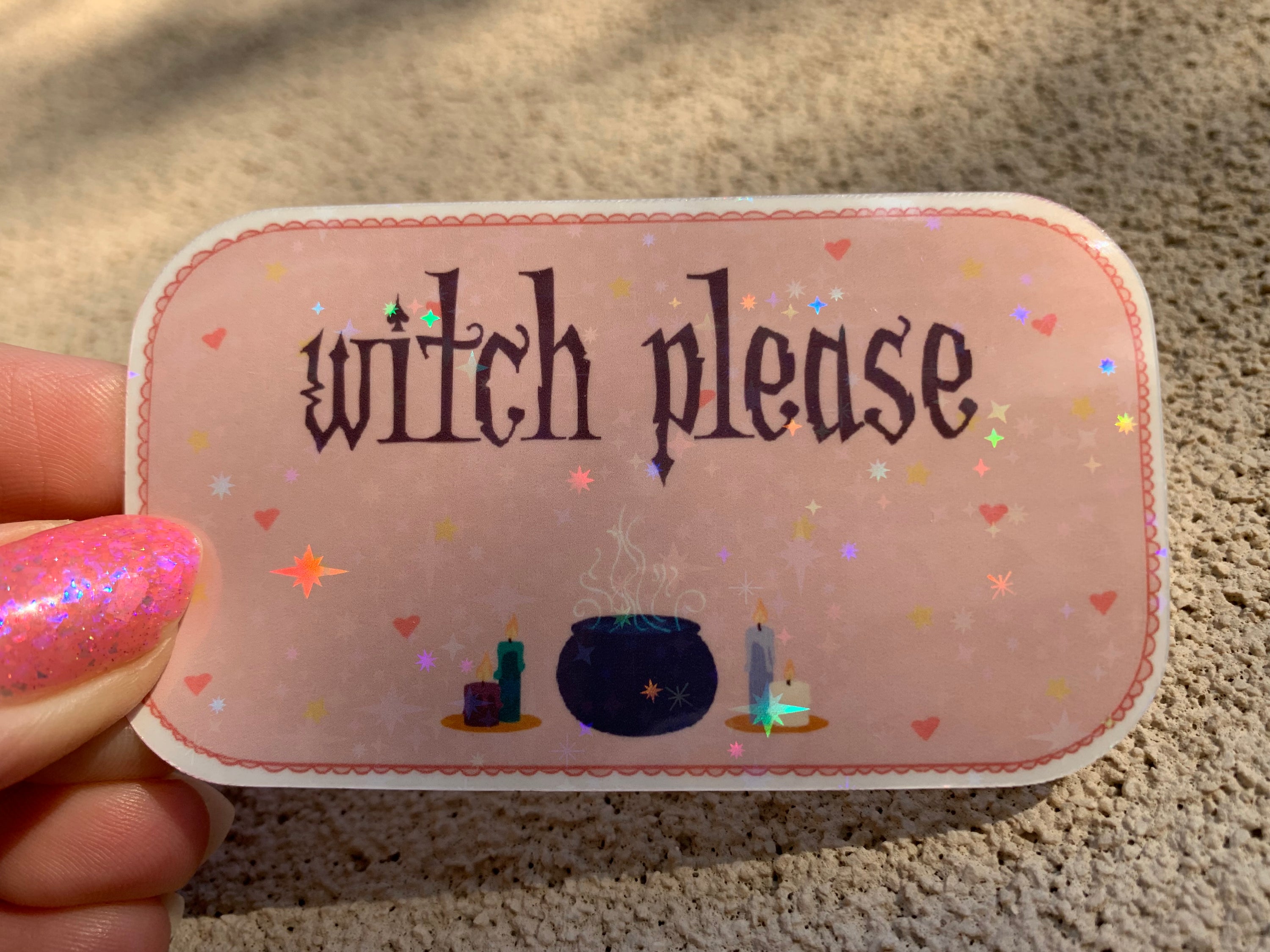 Witch Please waterproof vinyl sticker