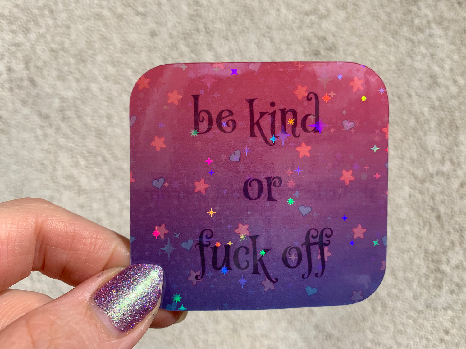 Be Kind or F*ck Off waterproof vinyl sticker