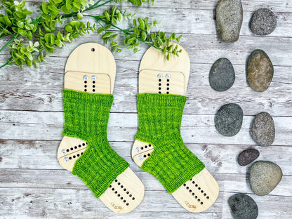 Hand dyed merino yoga socks