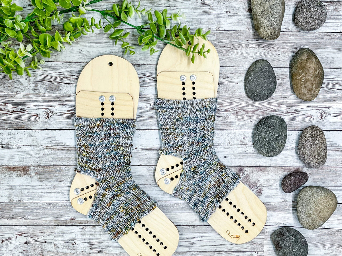 Hand dyed merino yoga socks