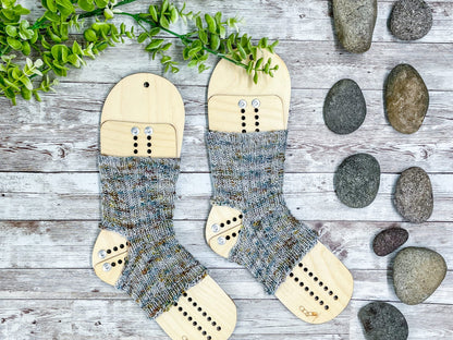 Hand dyed merino yoga socks