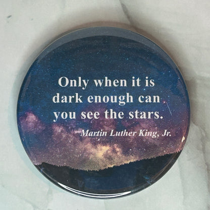 Only when it is dark enough - button/magnet/mirror