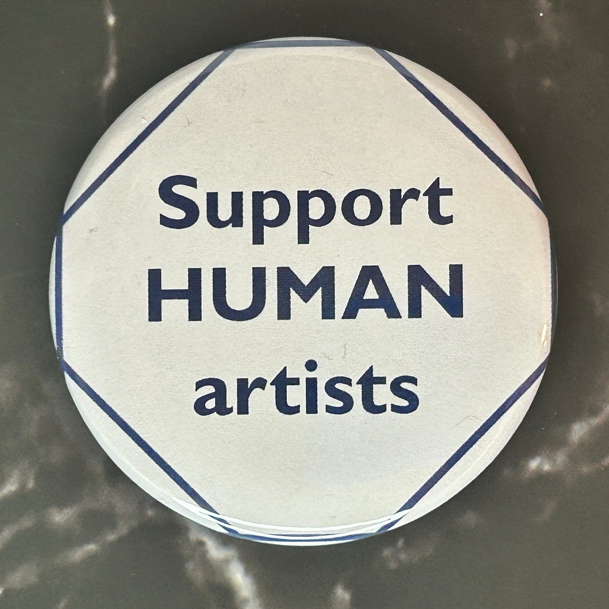 Support HUMAN artists - button/magnet/mirror