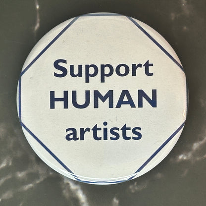 Support HUMAN artists - button/magnet/mirror
