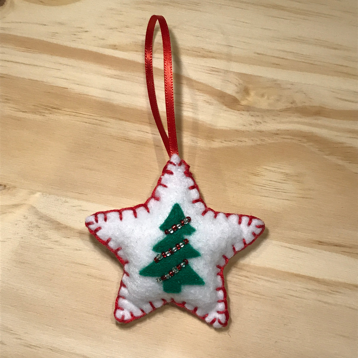 Christmas tree felt star Christmas ornament