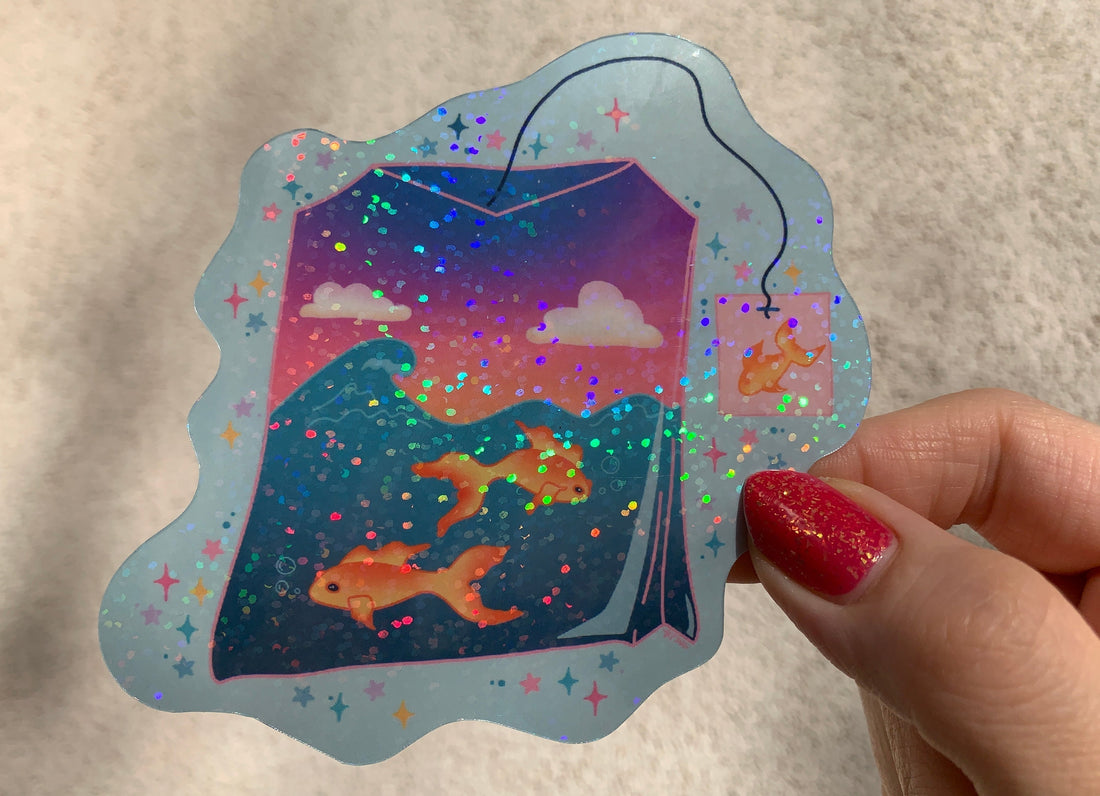Tropical Sunset Blend waterproof sticker