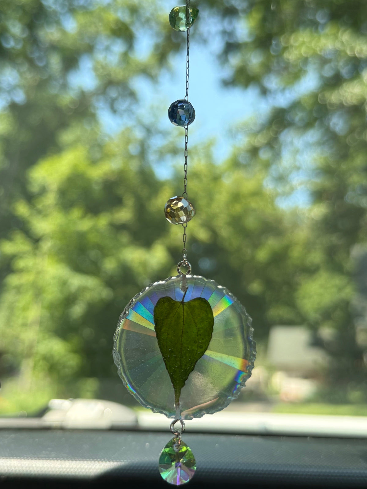 Mini Leaf Suncatcher - Holo A. Crystal x Lux