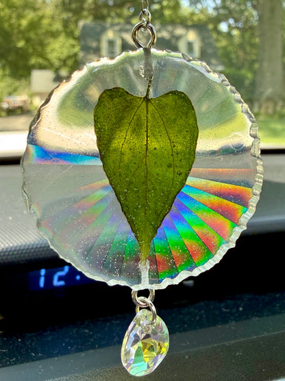 Mini Leaf Suncatcher - Holo A. Crystal x Lux