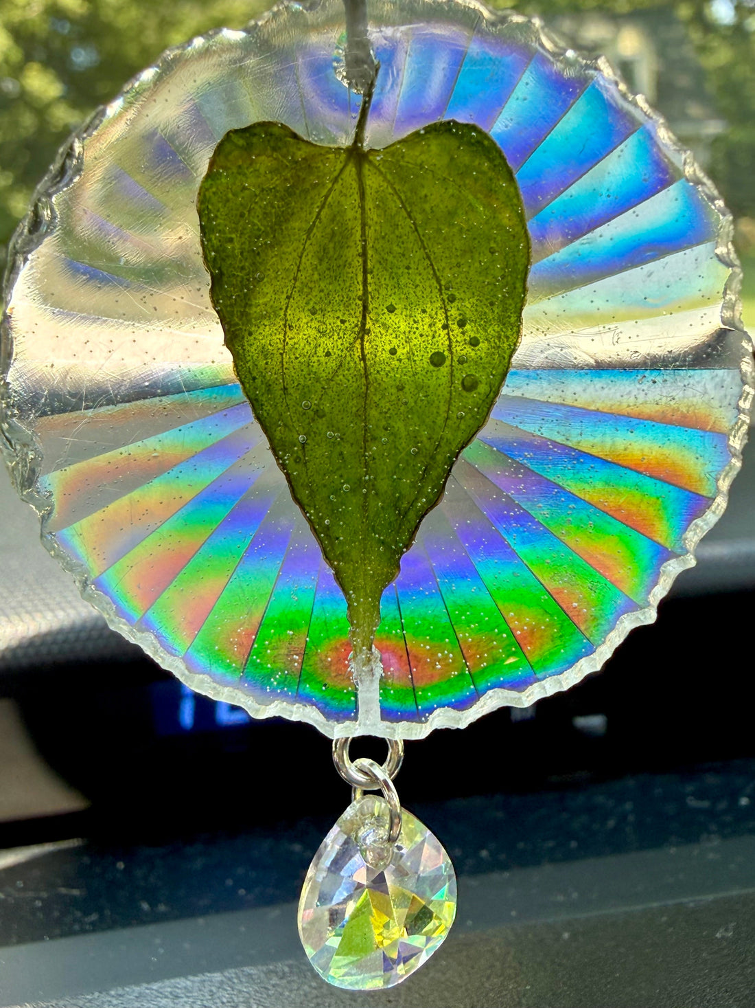 Mini Leaf Suncatcher - Holo A. Crystal x Lux