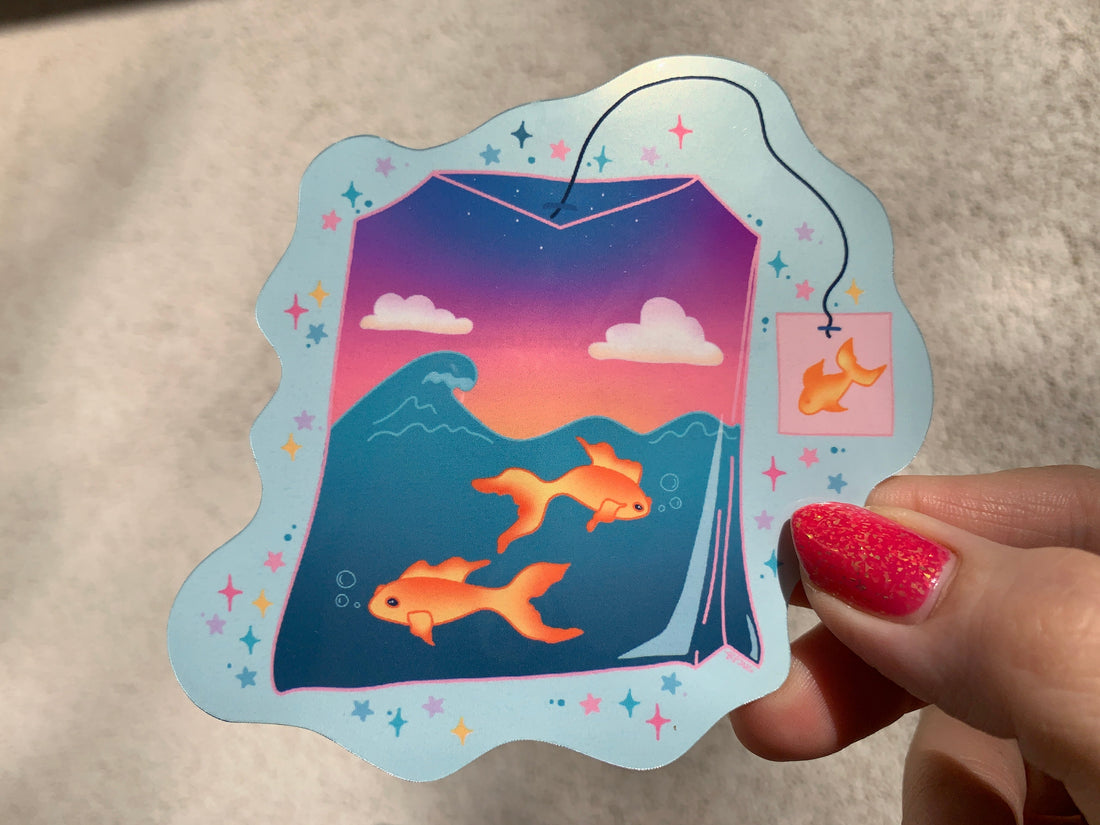 Tropical Sunset Blend waterproof sticker